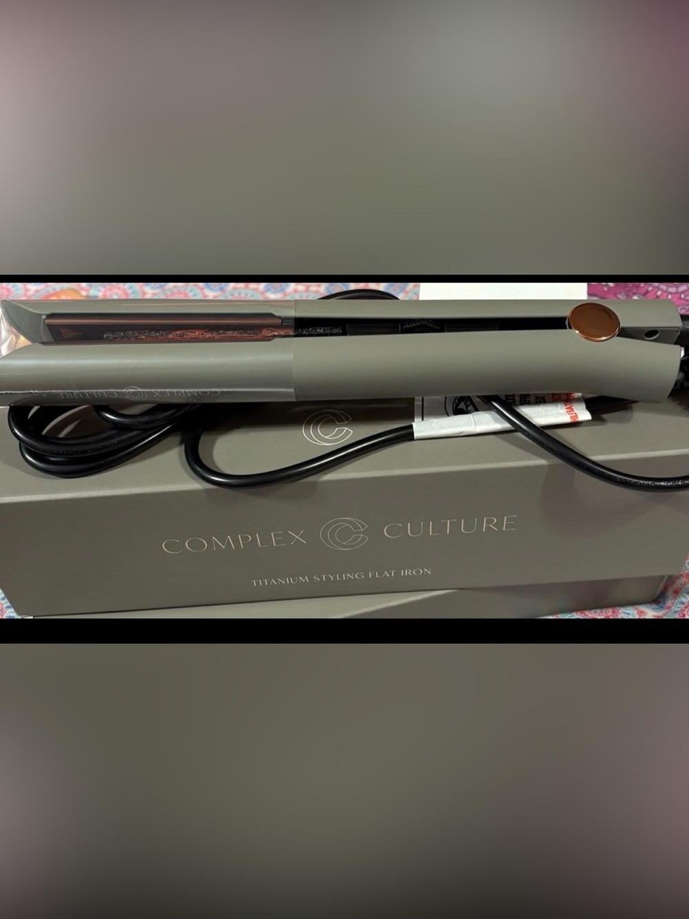 Complex Culture Titanium Styling Flat Iron NIB